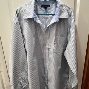 Tommy Hilfiger Men's Blue Striped Shirt